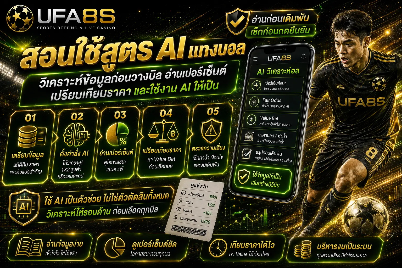 สอนใช้สูตร AI แทงบอล